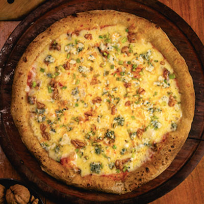 Skipper Pizza - Mussarela, queijo gorgonzola, aipo e nozes 30cm